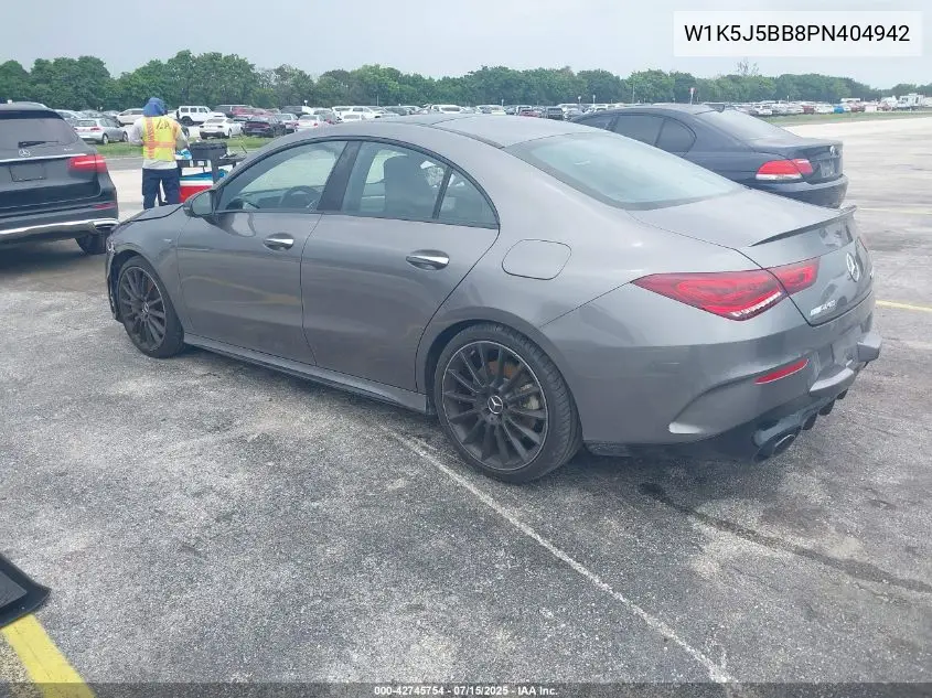 w1k5j5bb8pn404942 W1K5J5BB8PN404942 2023 Mercedes-Benz Amg Cla 35 4Matic