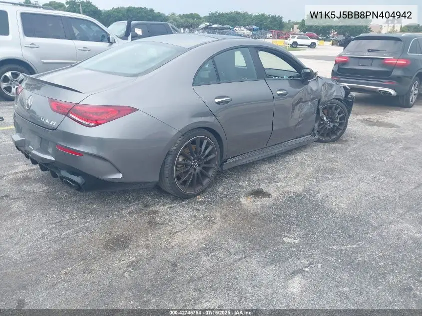 w1k5j5bb8pn404942 W1K5J5BB8PN404942 2023 Mercedes-Benz Amg Cla 35 4Matic
