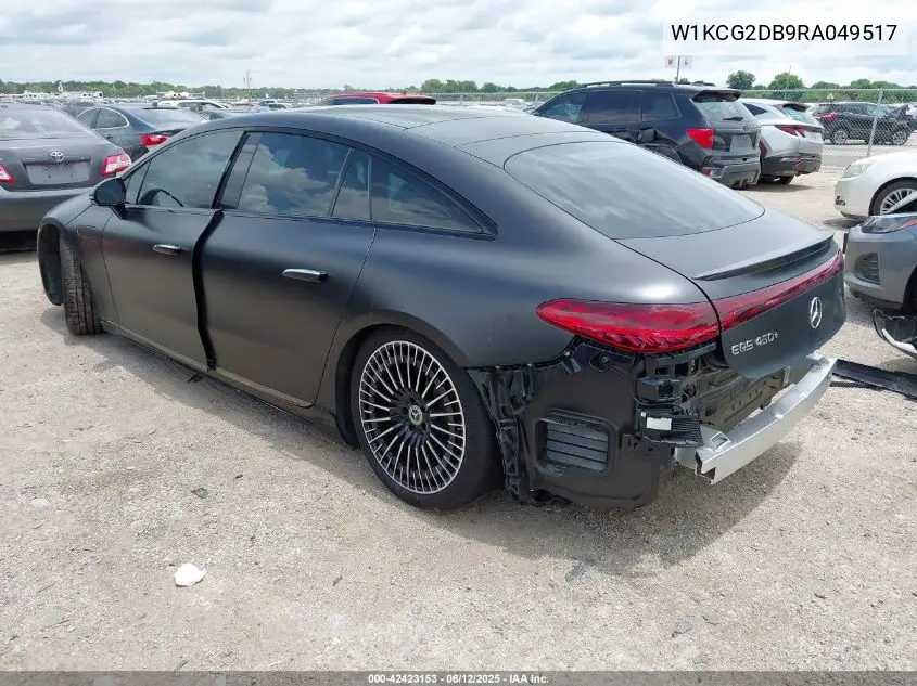 2024 Mercedes-Benz Eqs 450+ VIN: W1KCG2DB9RA049517 Lot: 42423153