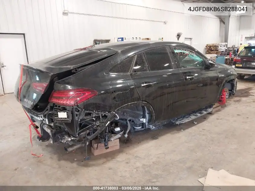 2025 Mercedes-Benz Amg Gle 63 Coupe S 4Matic+ VIN: 4JGFD8KB6SB288041 Lot: 41738003