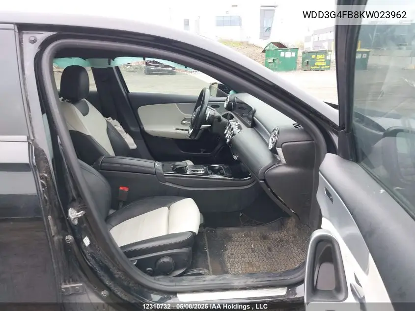 2019 Mercedes-Benz A 220 4Matic VIN: WDD3G4FB8KW023962 Lot: 12310732