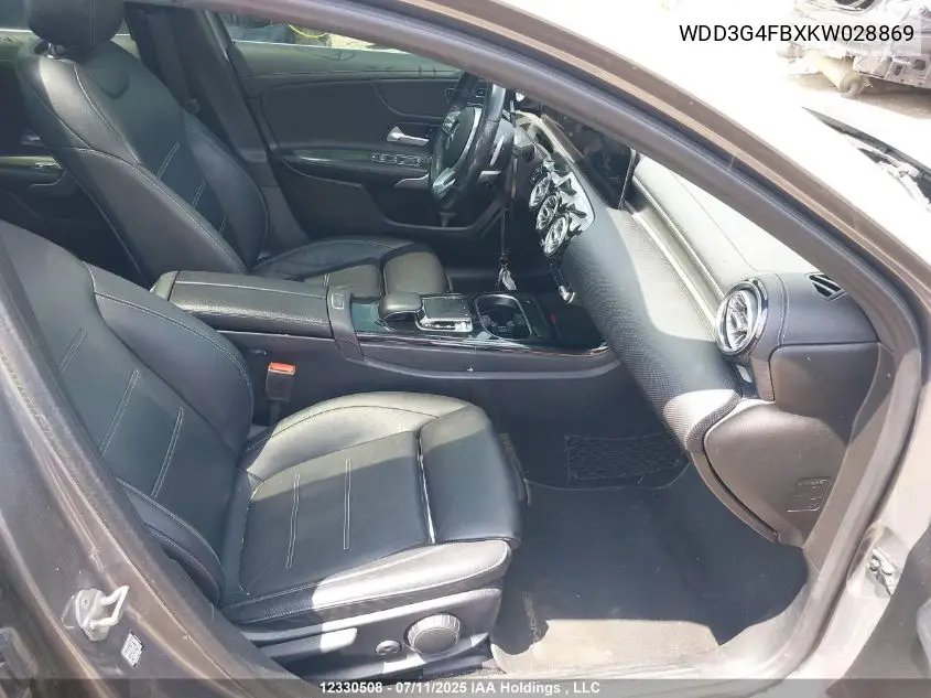 2019 Mercedes-Benz A 220 4Matic VIN: WDD3G4FBXKW028869 Lot: 12330508