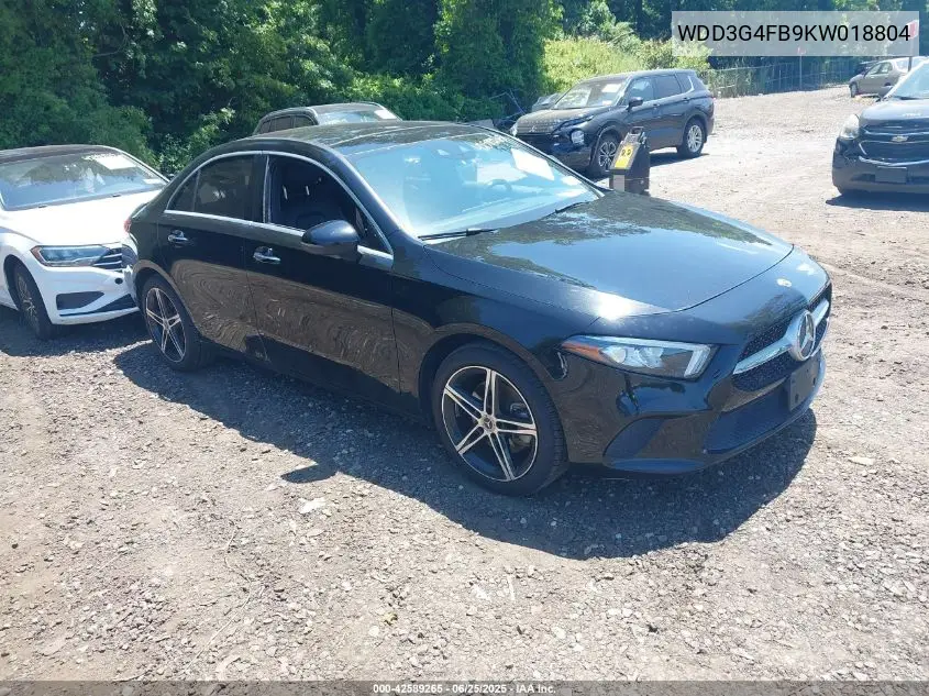 2019 Mercedes-Benz A 220 4Matic VIN: WDD3G4FB9KW018804 Lot: 42589265