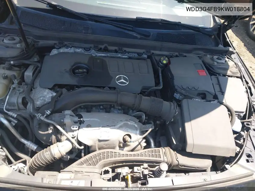 2019 Mercedes-Benz A 220 4Matic VIN: WDD3G4FB9KW018804 Lot: 42589265