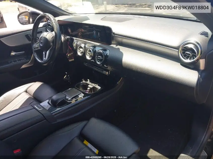 2019 Mercedes-Benz A 220 4Matic VIN: WDD3G4FB9KW018804 Lot: 42589265