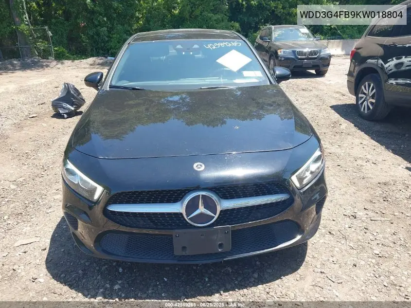 2019 Mercedes-Benz A 220 4Matic VIN: WDD3G4FB9KW018804 Lot: 42589265