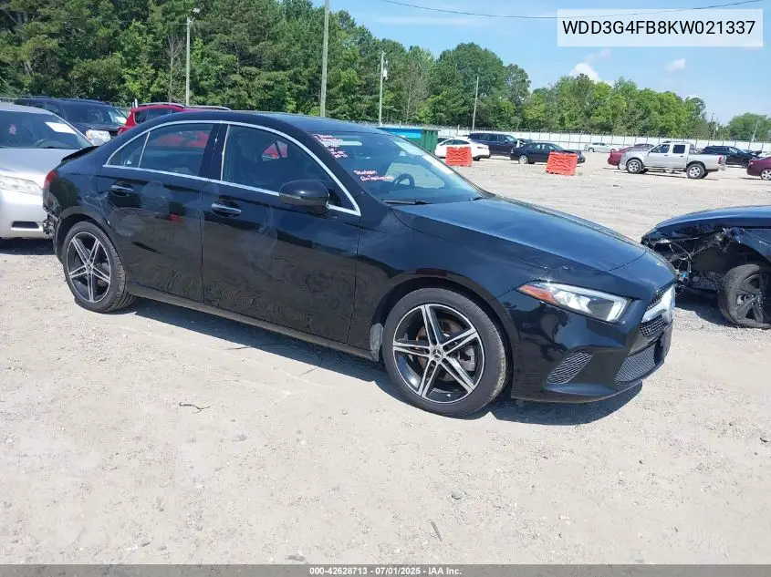 2019 Mercedes-Benz A 220 4Matic VIN: WDD3G4FB8KW021337 Lot: 42628713