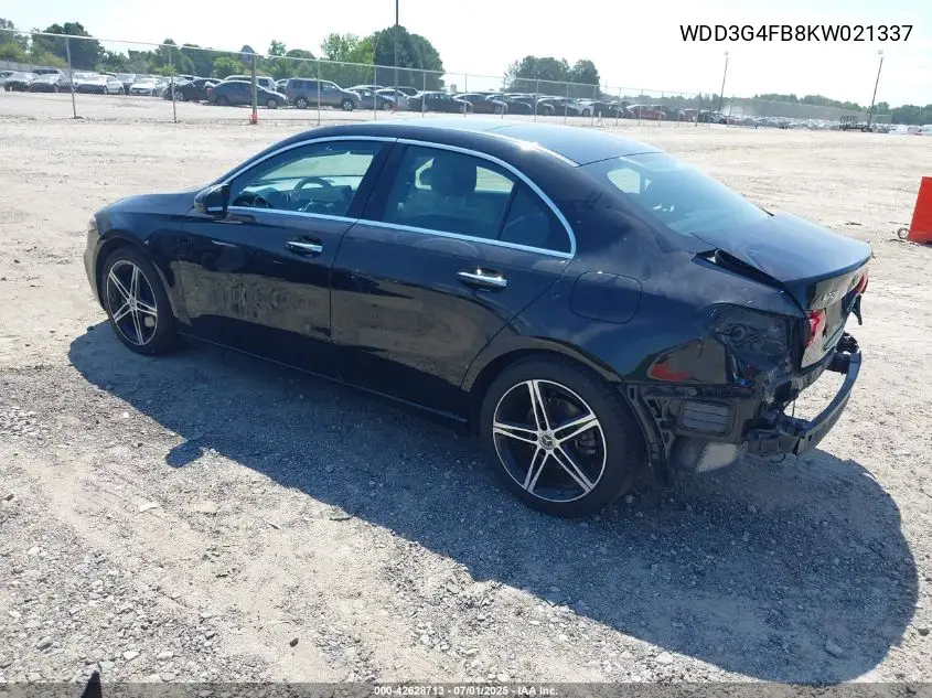 2019 Mercedes-Benz A 220 4Matic VIN: WDD3G4FB8KW021337 Lot: 42628713