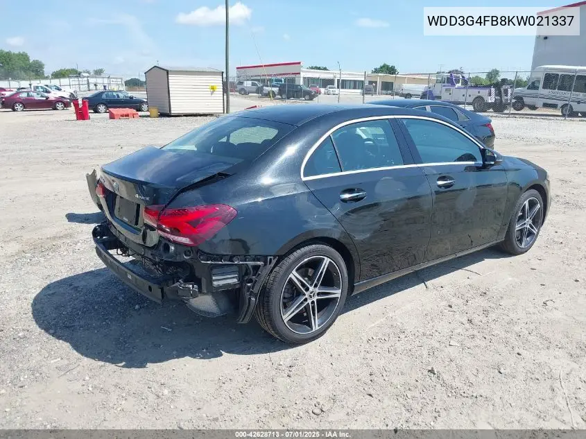 2019 Mercedes-Benz A 220 4Matic VIN: WDD3G4FB8KW021337 Lot: 42628713