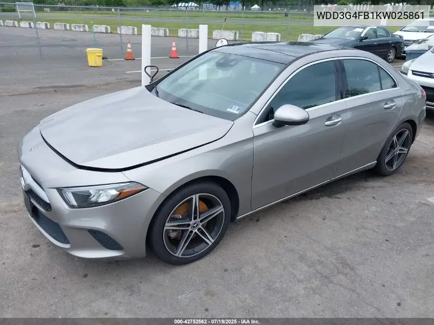 2019 Mercedes-Benz A 220 4Matic VIN: WDD3G4FB1KW025861 Lot: 42752562