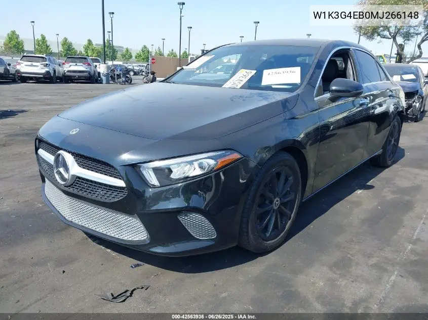 2021 Mercedes-Benz A 220 VIN: W1K3G4EB0MJ266148 Lot: 42563936