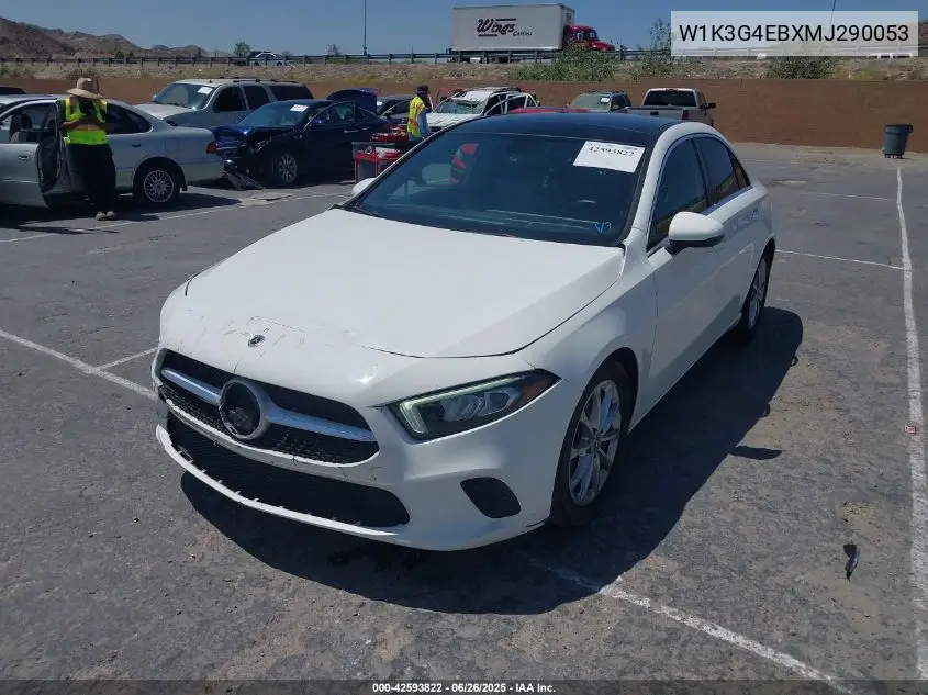 2021 Mercedes-Benz A 220 VIN: W1K3G4EBXMJ290053 Lot: 42593822