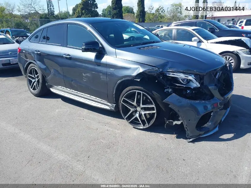 2016 Mercedes-Benz Gle 450 Amg Coupe 4Matic VIN: 4JGED6EB3GA031444 Lot: 41945903