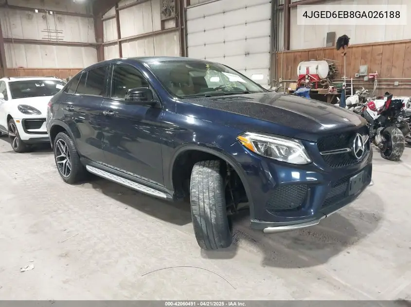 2016 Mercedes-Benz Gle 450 Amg Coupe 4Matic VIN: 4JGED6EB8GA026188 Lot: 42060491