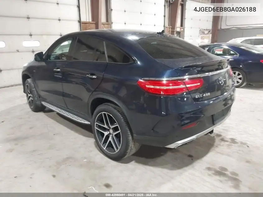 2016 Mercedes-Benz Gle 450 Amg Coupe 4Matic VIN: 4JGED6EB8GA026188 Lot: 42060491