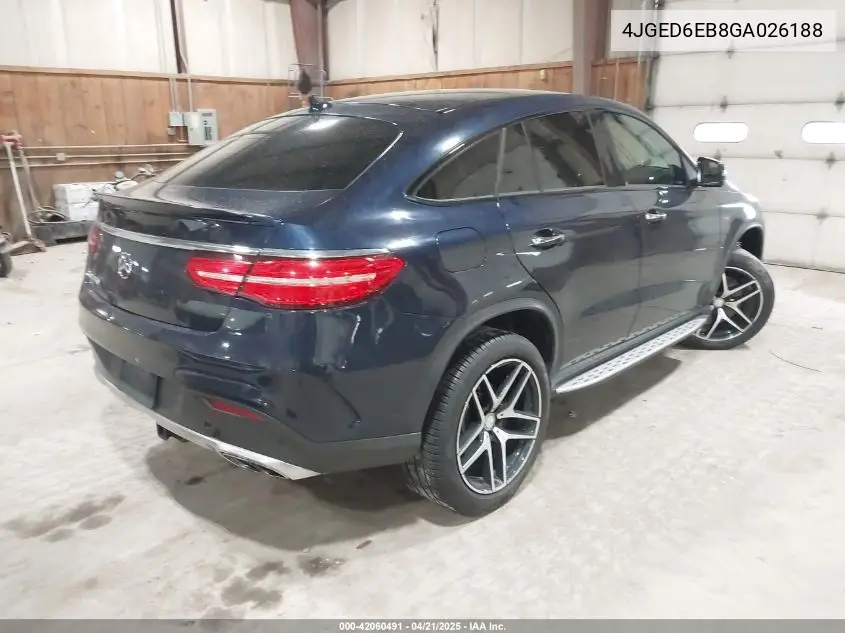 2016 Mercedes-Benz Gle 450 Amg Coupe 4Matic VIN: 4JGED6EB8GA026188 Lot: 42060491
