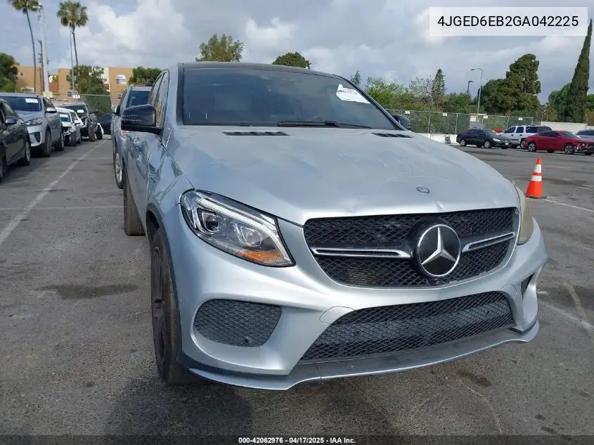 2016 Mercedes-Benz Gle 450 Amg Coupe 4Matic VIN: 4JGED6EB2GA042225 Lot: 42062976