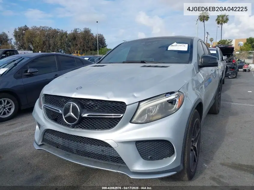 2016 Mercedes-Benz Gle 450 Amg Coupe 4Matic VIN: 4JGED6EB2GA042225 Lot: 42062976