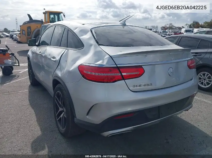 2016 Mercedes-Benz Gle 450 Amg Coupe 4Matic VIN: 4JGED6EB2GA042225 Lot: 42062976