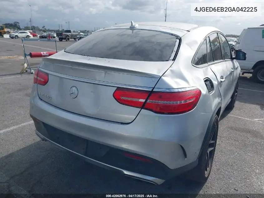 2016 Mercedes-Benz Gle 450 Amg Coupe 4Matic VIN: 4JGED6EB2GA042225 Lot: 42062976