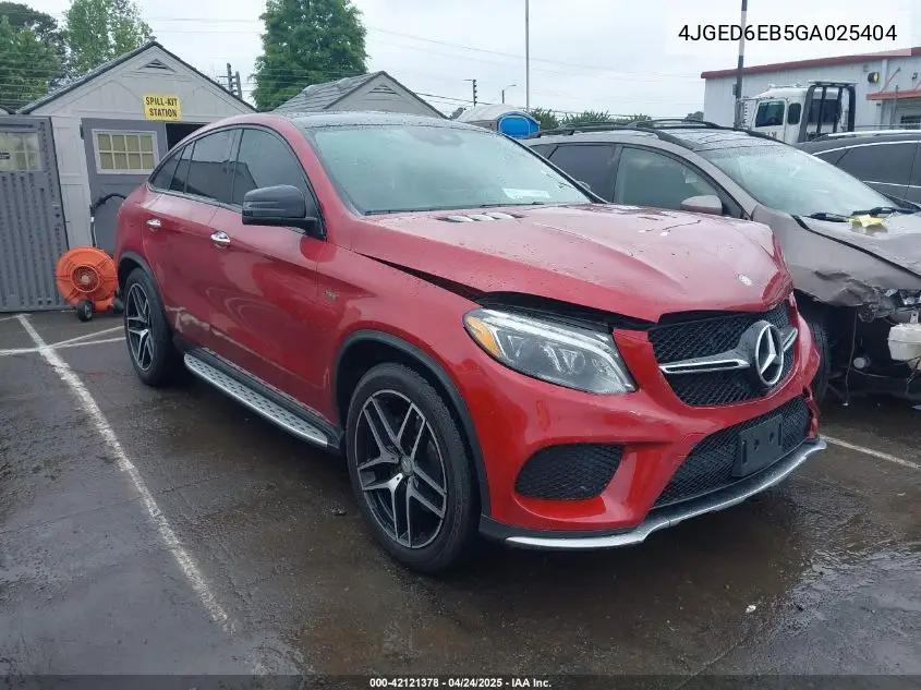 2016 Mercedes-Benz Gle 450 Amg Coupe 4Matic VIN: 4JGED6EB5GA025404 Lot: 42121378