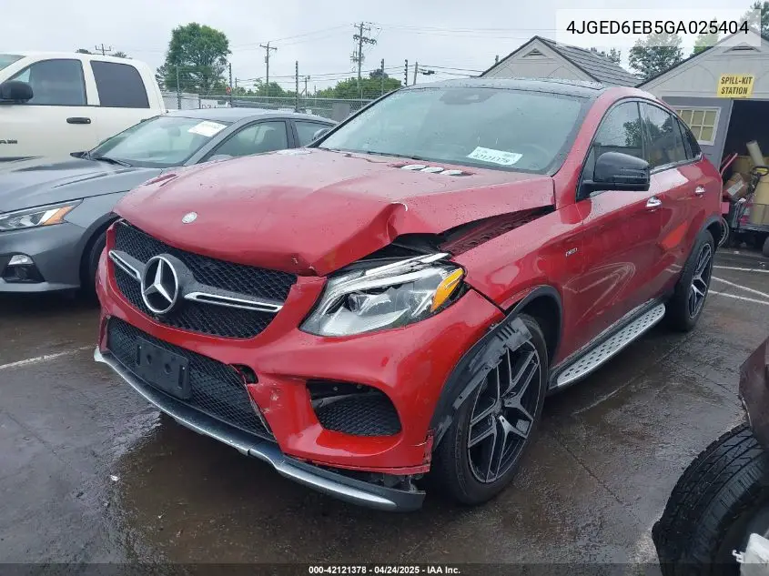 2016 Mercedes-Benz Gle 450 Amg Coupe 4Matic VIN: 4JGED6EB5GA025404 Lot: 42121378