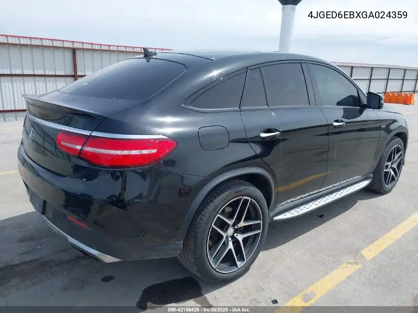 2016 Mercedes-Benz Gle 450 Amg Coupe 4Matic VIN: 4JGED6EBXGA024359 Lot: 42156426