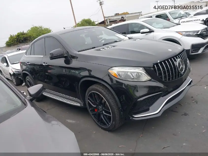 2016 Mercedes-Benz Amg Gle 63 Coupe S 4Matic VIN: 4JGED7FB3GA035515 Lot: 42422068