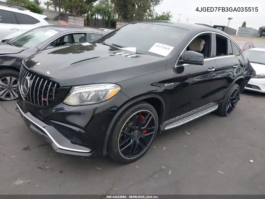 2016 Mercedes-Benz Amg Gle 63 Coupe S 4Matic VIN: 4JGED7FB3GA035515 Lot: 42422068