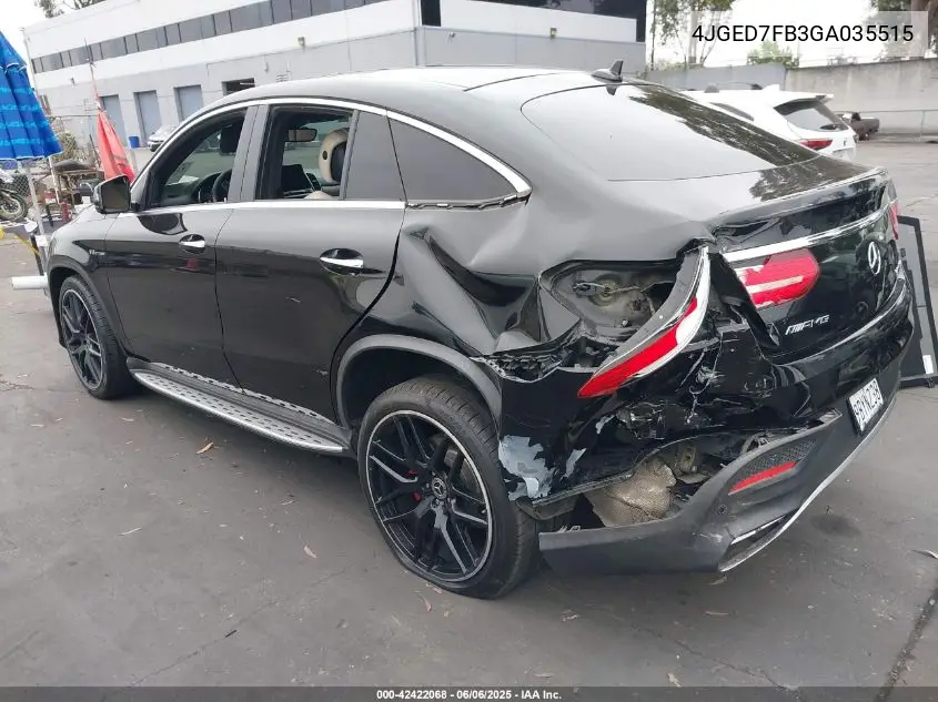2016 Mercedes-Benz Amg Gle 63 Coupe S 4Matic VIN: 4JGED7FB3GA035515 Lot: 42422068