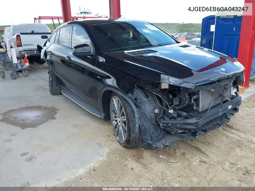 2016 Mercedes-Benz Gle 450 Amg Coupe 4Matic VIN: 4JGED6EB6GA043247 Lot: 42553346