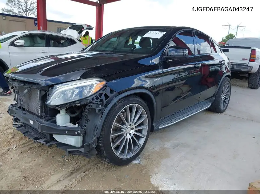 2016 Mercedes-Benz Gle 450 Amg Coupe 4Matic VIN: 4JGED6EB6GA043247 Lot: 42553346