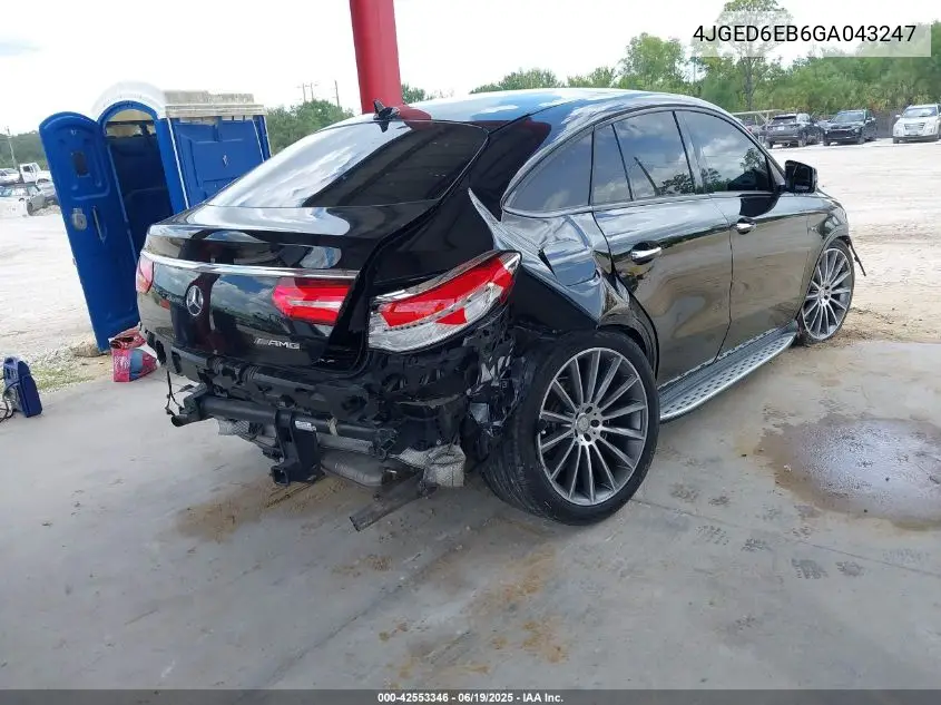 2016 Mercedes-Benz Gle 450 Amg Coupe 4Matic VIN: 4JGED6EB6GA043247 Lot: 42553346