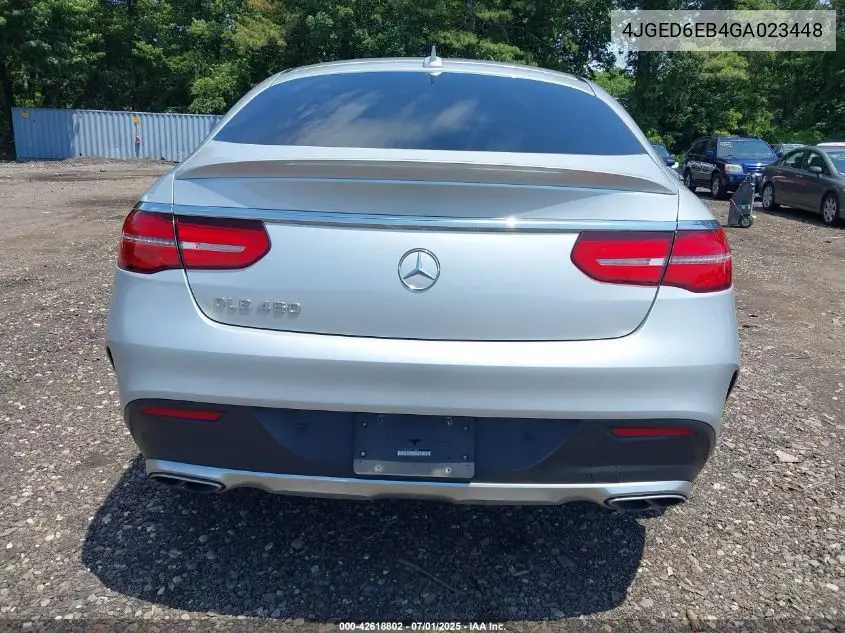 2016 Mercedes-Benz Gle 450 Amg Coupe 4Matic VIN: 4JGED6EB4GA023448 Lot: 42618802