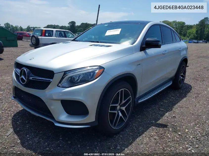2016 Mercedes-Benz Gle 450 Amg Coupe 4Matic VIN: 4JGED6EB4GA023448 Lot: 42618802