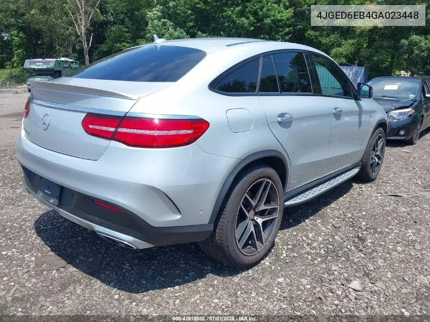 2016 Mercedes-Benz Gle 450 Amg Coupe 4Matic VIN: 4JGED6EB4GA023448 Lot: 42618802