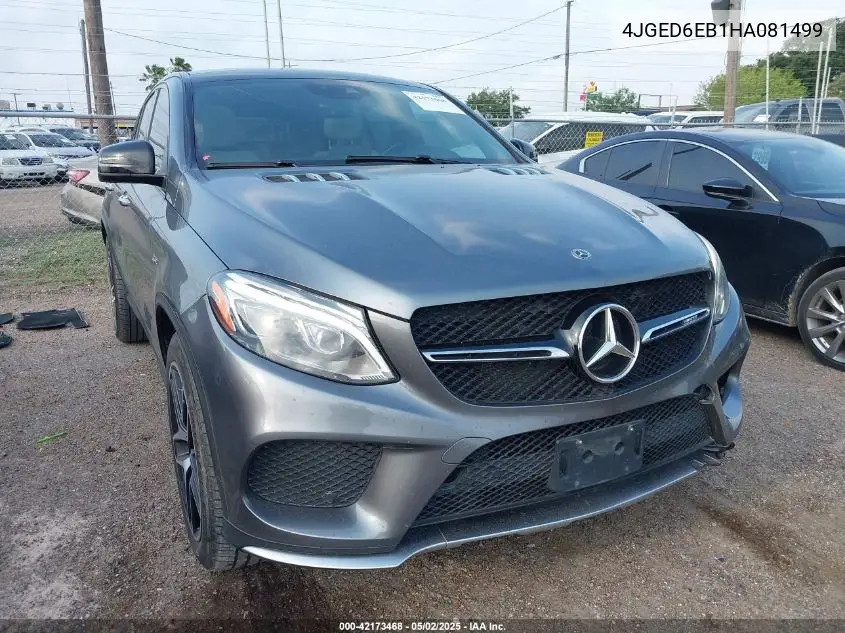 2017 Mercedes-Benz Amg Gle 43 Coupe 4Matic VIN: 4JGED6EB1HA081499 Lot: 42173468