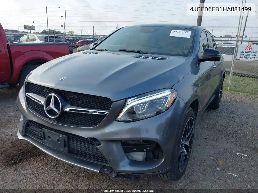 2017 Mercedes-Benz Amg Gle 43 Coupe 4Matic VIN: 4JGED6EB1HA081499 Lot: 42173468