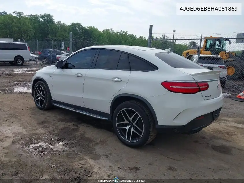2017 Mercedes-Benz Amg Gle 43 Coupe 4Matic VIN: 4JGED6EB8HA081869 Lot: 42261814