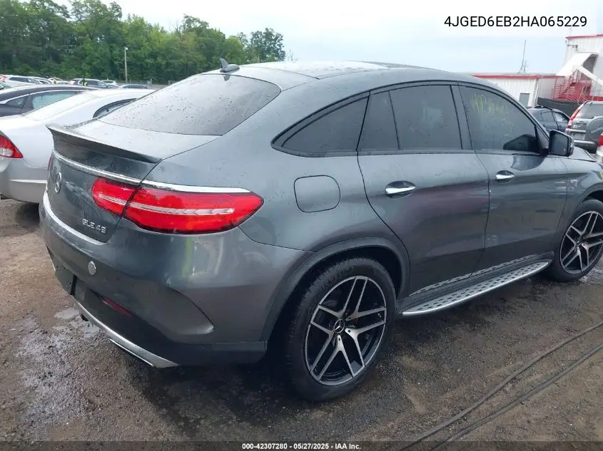 2017 Mercedes-Benz Amg Gle 43 Coupe 4Matic VIN: 4JGED6EB2HA065229 Lot: 42307280