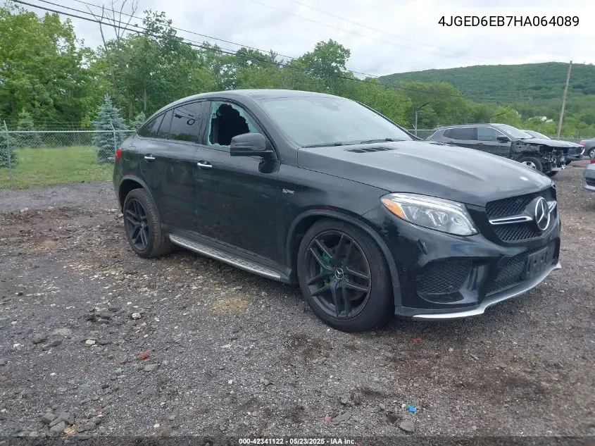 2017 Mercedes-Benz Amg Gle 43 Coupe 4Matic VIN: 4JGED6EB7HA064089 Lot: 42341122