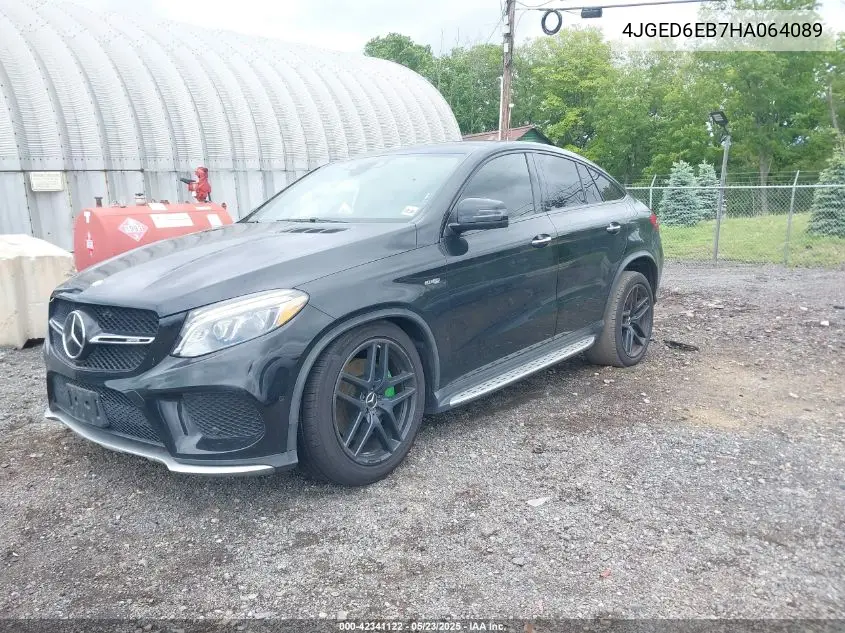 2017 Mercedes-Benz Amg Gle 43 Coupe 4Matic VIN: 4JGED6EB7HA064089 Lot: 42341122
