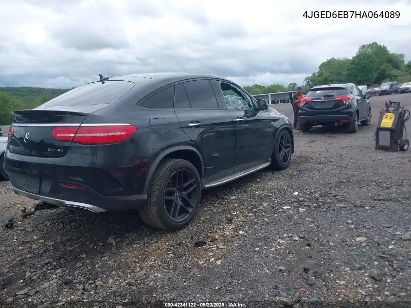 2017 Mercedes-Benz Amg Gle 43 Coupe 4Matic VIN: 4JGED6EB7HA064089 Lot: 42341122
