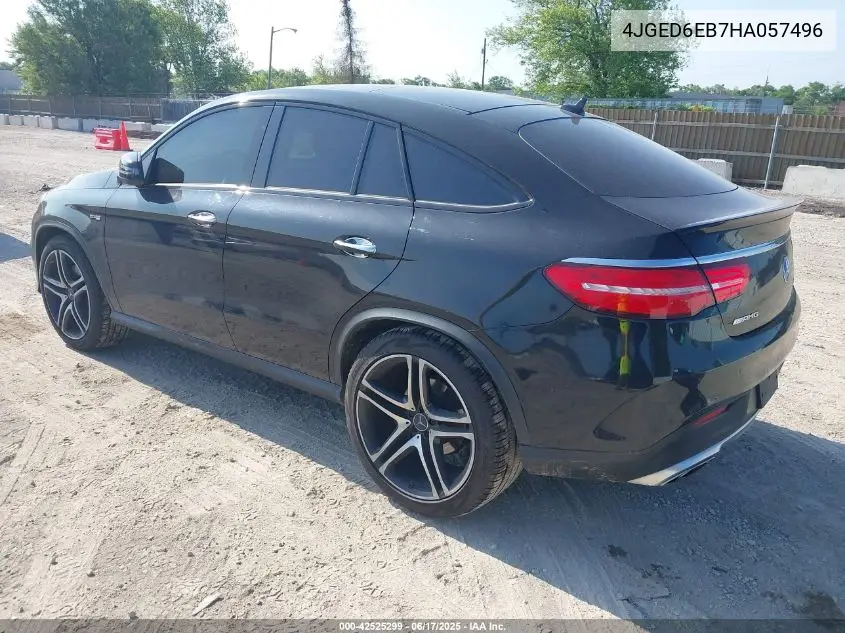2017 Mercedes-Benz Amg Gle 43 Coupe 4Matic VIN: 4JGED6EB7HA057496 Lot: 42525299