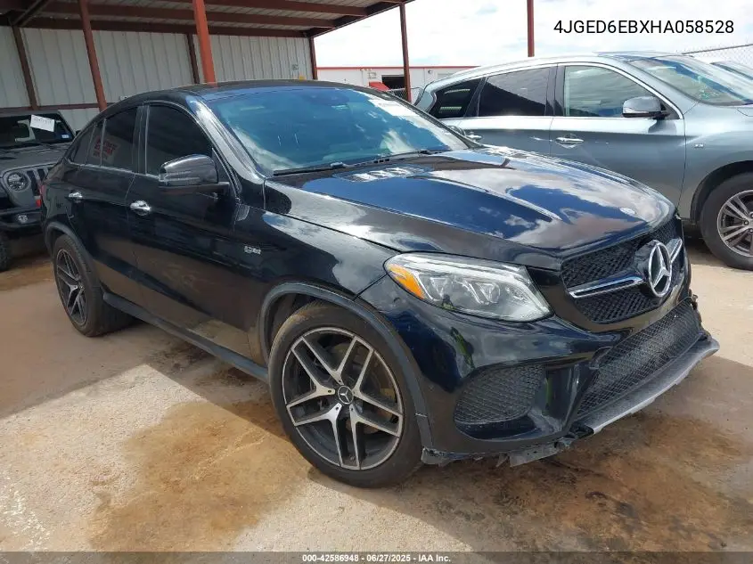 2017 Mercedes-Benz Amg Gle 43 Coupe 4Matic VIN: 4JGED6EBXHA058528 Lot: 42586948