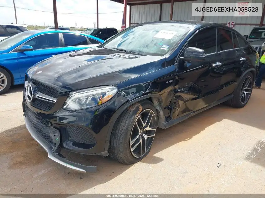 2017 Mercedes-Benz Amg Gle 43 Coupe 4Matic VIN: 4JGED6EBXHA058528 Lot: 42586948