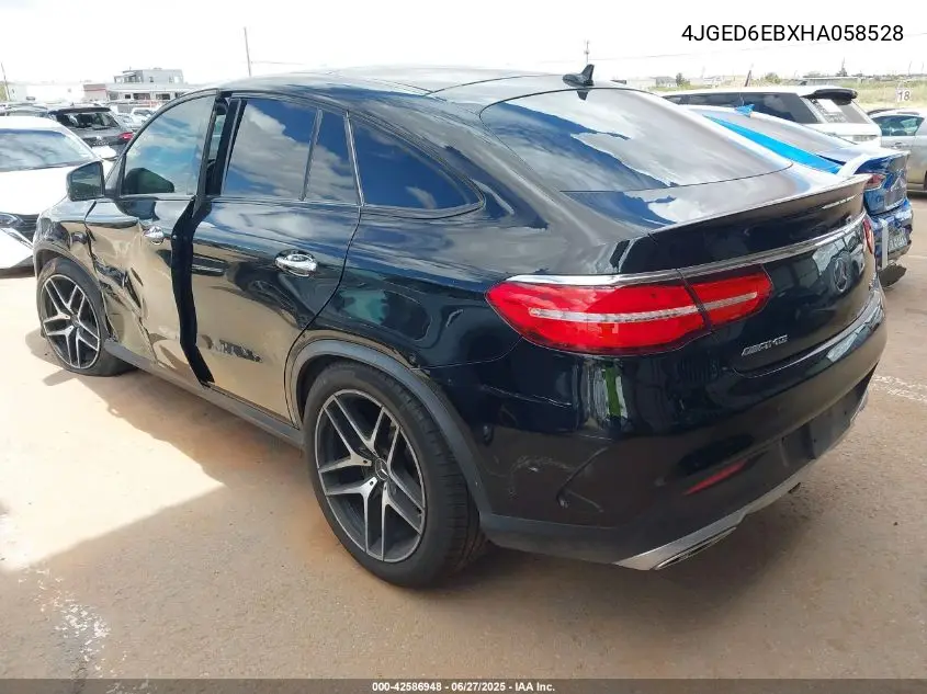 2017 Mercedes-Benz Amg Gle 43 Coupe 4Matic VIN: 4JGED6EBXHA058528 Lot: 42586948