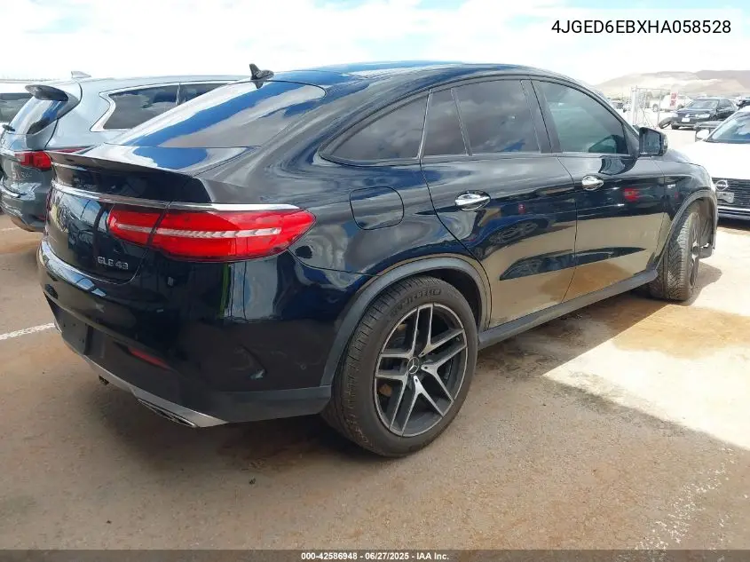 2017 Mercedes-Benz Amg Gle 43 Coupe 4Matic VIN: 4JGED6EBXHA058528 Lot: 42586948