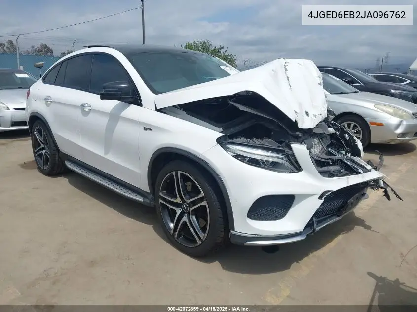 2018 Mercedes-Benz Amg Gle 43 Coupe 4Matic VIN: 4JGED6EB2JA096762 Lot: 42072859