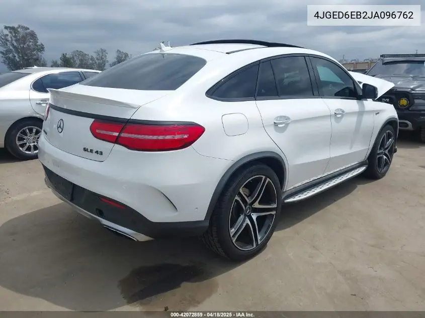 2018 Mercedes-Benz Amg Gle 43 Coupe 4Matic VIN: 4JGED6EB2JA096762 Lot: 42072859
